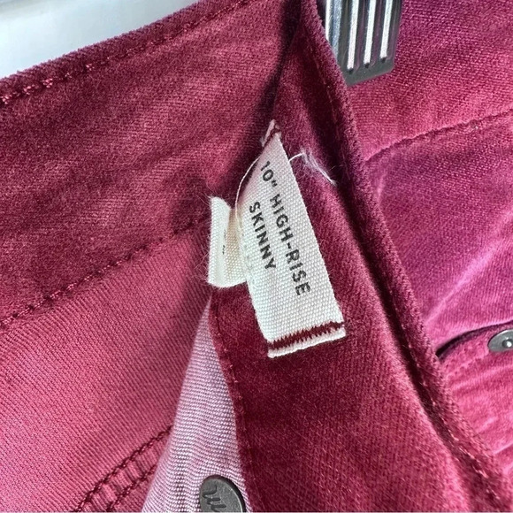 Madewell Stretch Velvet Edition 10” High-Rise Skinny Jeans Size 28 - Picture 7 of 15